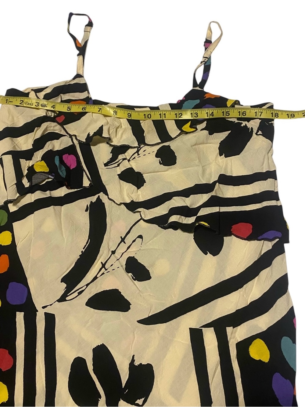 VINTAGE Y2K Jams World Mini Dress Large Abstract Artsy Colorful 90’s Hawaii USA - Picture 8 of 16